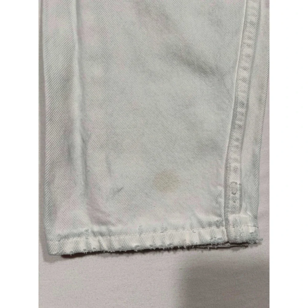Levis 540 Vintage Orange Tab Relaxed Fit White Jeans Distressed 29x31